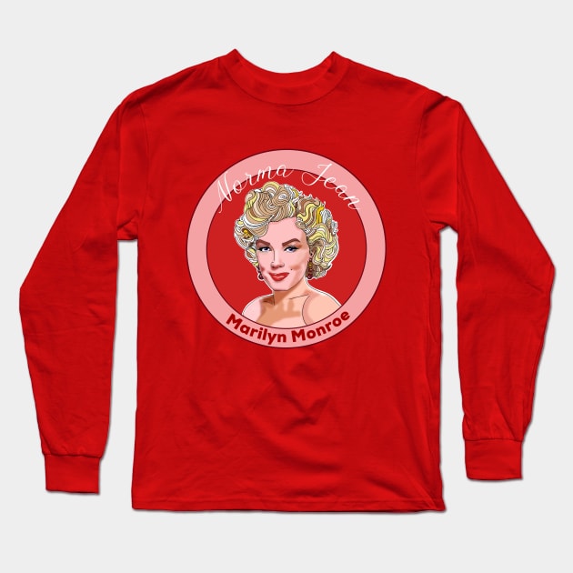 Norma Jean Marilyn Monroe Hollywood Starlet Long Sleeve T-Shirt by EmmaFifield